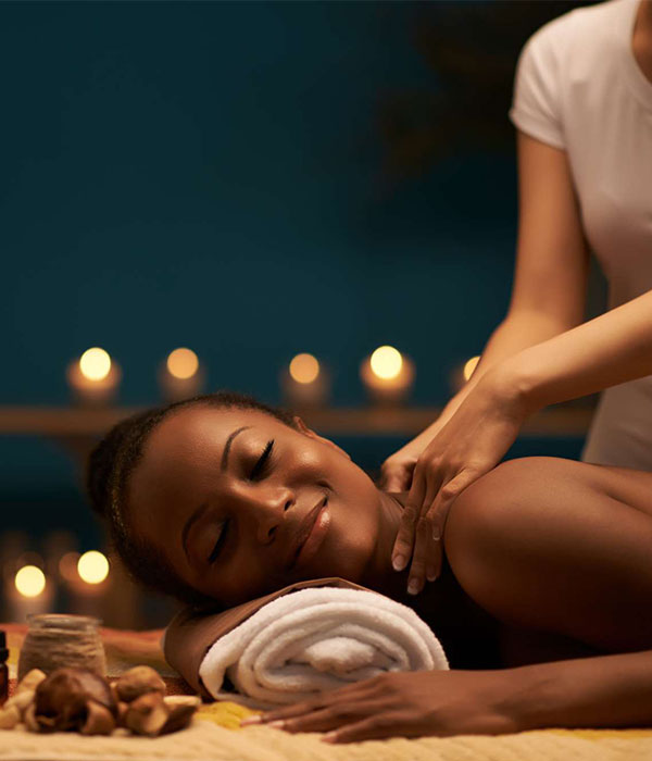 Woman enjoying the massage